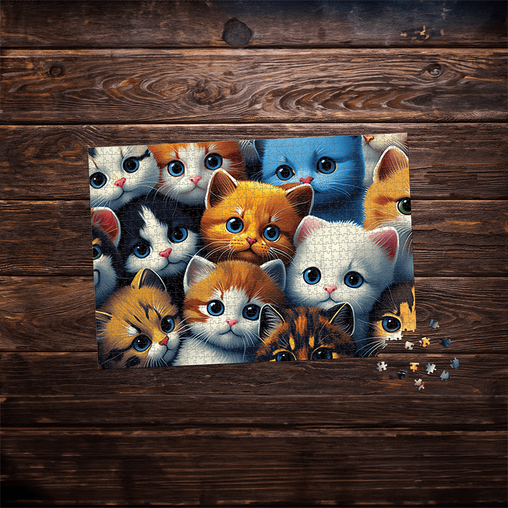 Wall of Kittens - cat puzzle - 1000 pieces